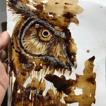 I have a thing with wasting coffee to create coffee paintings